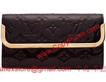 ルイヴィトン モノグラム ヴェルニ ポルトフォィユ・ロスモア 長財布 アマラント M91591